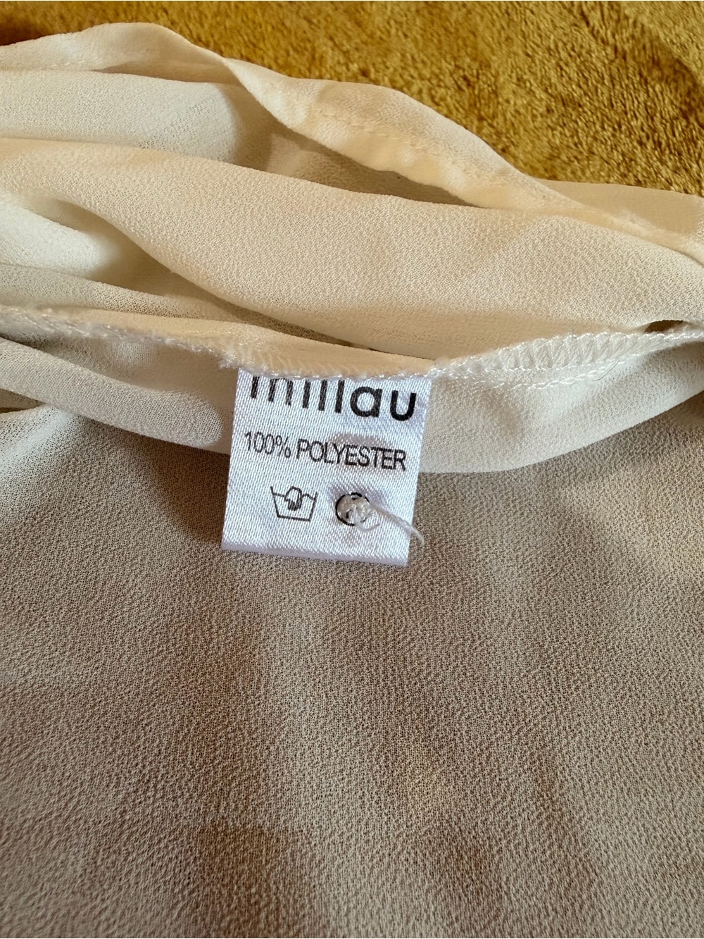 Millau Women’s Sheer Sleeveless Button-Down Blouse in White, Size XS. - Picture 12 of 12